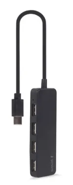 Gembird UHB-CM-U2P4-01 čierna / USB-C rozbočovač / 4X USB 2.0 (UHB-CM-U2P4-01)