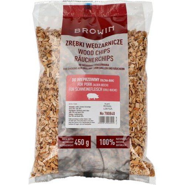 Drevná štiepka na udúvanie/grilovanie 70% lípa + 30% buk, 450 g, trieda 8 - BIOWIN - BIOWIN