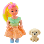 Mamido Súprava Mini bábika v šatách so psíkom Mix 12 cm