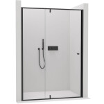 CERANO - Sprchové pivotové dvere Santini Ľ/P - 6 mm - čierna matná, transparentné sklo - 120x195 CER-428773