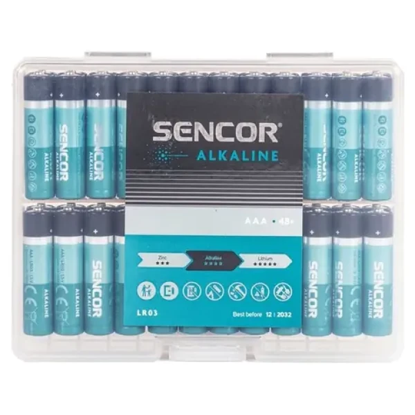 Sencor SBA LR03 48 BOX Alkalická batéria AAA (48ks) (8590669387168)
