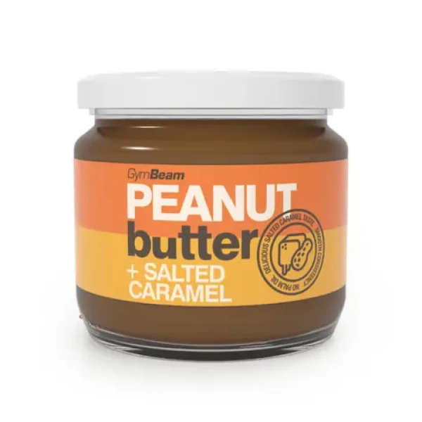 Arašidové maslo so slaným karamelom - GymBeam (slaný karamel, 340 g) (100531-1-340g)