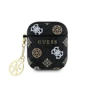 Guess PU 4G Peony Charm Puzdro pre AirPods 1/2 Black (57983122179)