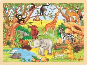 GOKI Drevené puzzle Afrika