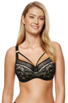Dámska podprsenka Gwen-B4 Black with beige - Gorteks 90C černá-béžová