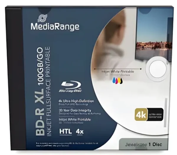 MediaRange BD- R XL 100GB / Blu-ray médium / 4X / potlačiteľné (MR520)