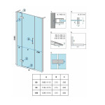 REA - Sprchové dvere 100 bez stenového profilu HUGO kartáčované zlato REA-K8413