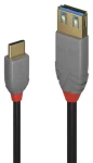 Lindy Anthra Line čierna / Adaptér / USB-C - USB-A / 0,15 m / USB 3.2 Gen 2 / 10 Gbit/s (36895)