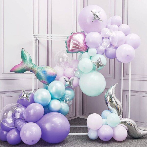 Balónová girlanda fialová morská víla 109ks - Cakesicq - Cakesicq