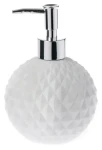 Spirella ALISON biela / Dávkovač mydla / porcelán / 480 ml / 17 cm