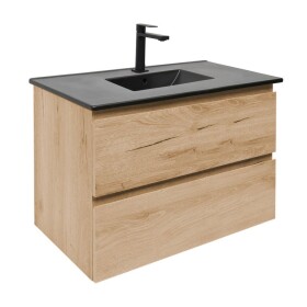 Kúpeľňová skrinka 2 zásuvková s umývadlom SAT B-Way 79x50x45 cm dub mat BWAY280OAKU4B2B BWAY280OAKU4B2B