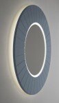 SAPHO - LUMIRO STRIP guľaté zrkadlo s LED osvetlením v ráme, priemer 90cm, siena LR950-4242S