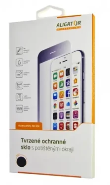 Aligator GLASS PRINT Ochranné tvrdené sklo pre Samsung Galaxy A70 čierna / celoplošné lepenie (8595181150849)