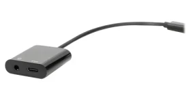 Digitus USB-C - USB-C + 3,5 mm jack čierna / Adaptér / audio a nabíjanie (AK-300400-002-S)
