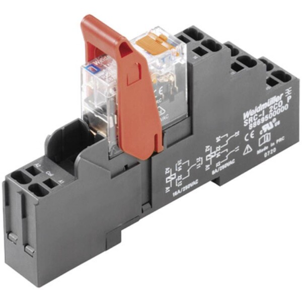 Weidmüller RCIKITP230VAC 2CO LD/PB reléový modul, 230 V/AC, 8 A, 2 prepínacie, 1 ks; 8897260000-1