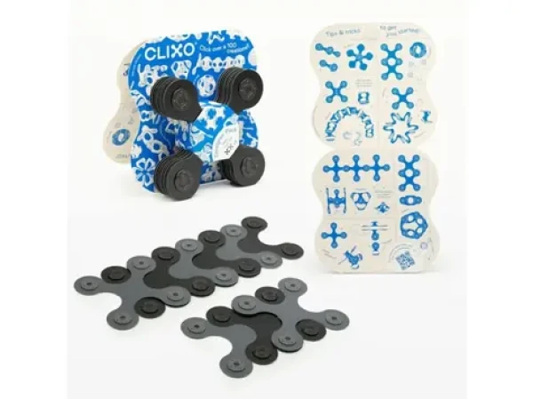 Clixo Designer Black Grey Magnetická stavebnica
