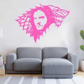 Veselá Stena Samolepka Jon Snow Hra o tróny Farba: růžová, Veľkosť: 60 x 44 cm