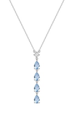 Brosway Strieborný náhrdelník s kubickými zirkónmi Cloud Light Blue Fancy FCL110