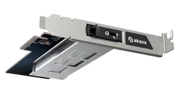 Akasa M.2 PCIe adaptér s vyberateľným boxom / Adaptér / PCIe x4 / M.2 NVMe M-Key / Hliníkový kryt (AK-PCCM2P-06)