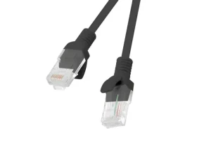 Lanberg CAT6 UTP 0,5 m čierna / Patch kábel / RJ45-RJ45 / Fluke Passed (PCU6-10CC-0050-BK)