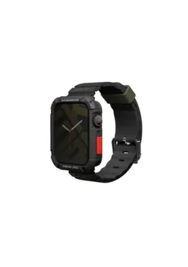 SKINARMA SHOKKU silikónový remienok pre Apple Watch 45/44/42 mm čierna (8886461241778)