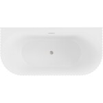 MEXEN/S - Sella voľne stojaca vaňa nástenná reliéf 150 x 75, biela mat, sifón a prepad nikel kartáčovaný 52711507501-97