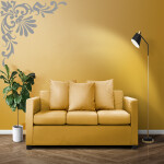 Veselá Stena Samolepka Ornament do rohu Farba: růžová, Veľkosť: 80 x 80 cm