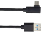 PremiumCord Kábel USB-C 90° - USB 3.0 A čierny / Kábel / USB 3.0 / 2 m (ku31cz2bk)