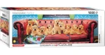 EUROGRAPHICS Panoramatické puzzle Labradori na psej pohovke
