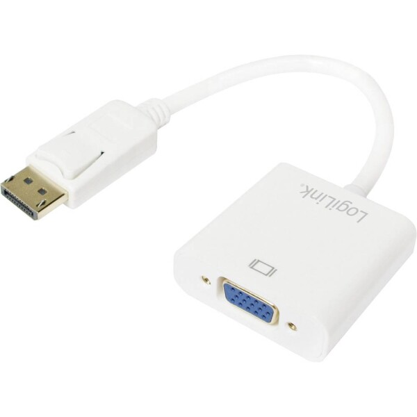 LogiLink CV0059B adaptér [1x zástrčka DisplayPort - 1x VGA zásuvka] biela 15.00 cm; CV0059B