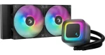DEEPCOOL LE240 V2 čierna / AIO vodný chladič CPU / 2x 120mm / ARGB / 31,6 dB / AMD + Intel (R-LE240-BKAMMC-G-2)