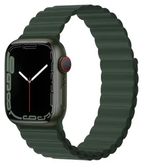 Devia Deluxe Sport 3 44/45/46mm Sequoia / Remienok pre Apple Watch / Silikónový / Magnetické uchytenie (6938595364860)