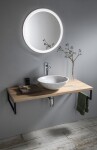 SAPHO - BLOK kamenné umývadlo na dosku priemer 42cm, biela carrara mat 2401-42