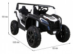 Mamido Detské elektrické autíčko Buggy UTV Strong 24V nafukovacie kolesá biele