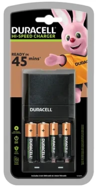 Duracell CEF27 / Nabíjačka batérií / 2x AA 1300 mAh / 2x AAA 750 mAh / NiMH (036529)