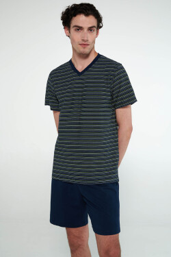 Vamp - Pyžamo s krátkymi rukávmi 20682 - Vamp blue oxford XL