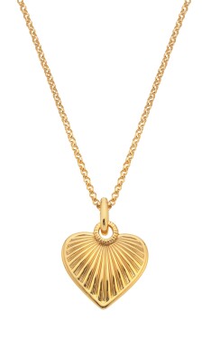 Hot Diamonds Pozlátený srdiečkový náhrdelník s diamantom Jac Jossa Hope DP1019 (retiazka, prívesok)