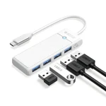 Orico PAPW4A-C3 biela / USB hub / 4X USB-A 3.0 / kábel 1 m