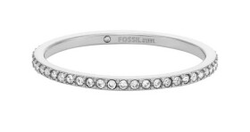 Fossil Trblietavý oceľový prsteň Ellis Pavé JF04687040 59 mm