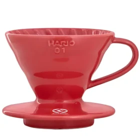 Hario VDC-01R červená / Dripper na filtrovanú kávu / Keramika / Veľkosť 1