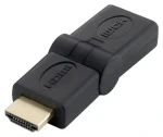 Equip HDMI redukcia lomená 180 ° čierna / Redukcia / HDMI-HDMI / 1920x1080 60Hz / Pozlátené konektory (118911)