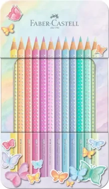 Faber-Castell Pastelky Sparkle v plechovej krabičke - 12 farieb (151168)