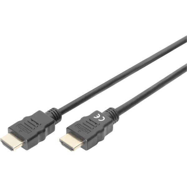 Digitus HDMI prepojovací kábel Zástrčka HDMI-A, Zástrčka HDMI-A 3.00 m čierna DB-330123-030-S 4K UHD, audio return channel HDMI kábel; DB-330123-030-S