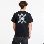 Tričko Daily Paper Textured Metallic Shield T Shirt Washed Black XXL