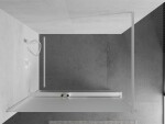 MEXEN/S - Kioto+ Sprchová zástena WALK-IN s poličkou a držiakom uterákov 100 x 200, vzor, biela 800-100-121-20-30