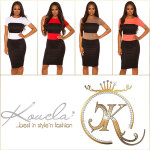 Sexy KouCla Etui Pencil dress Bi-Color