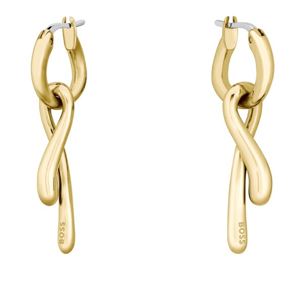 Hugo Boss Fashion pozlátené náušnice z ocele 2v1 1580704