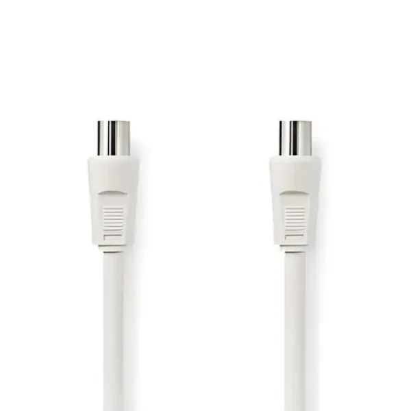 Nedis Koaxiálny kábel IEC(M)-IEC(F) 10 m biela / Koaxiálny kábel / 75 Ohm / Dvojité tienenie / 90 dB (CSGP40000WT100)