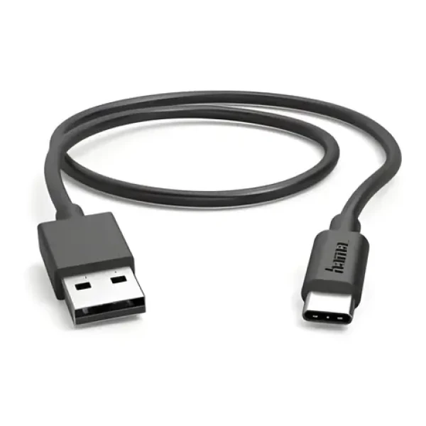 HAMA čierna / Nabíjací kábel / USB-A - USB-C / 0,5 m / 480 Mbit/s / Rýchle nabíjanie