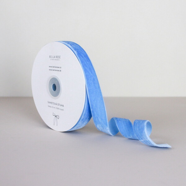 Bella Rose Zamatová stuha 2 cm – Sky Blue (10 m)